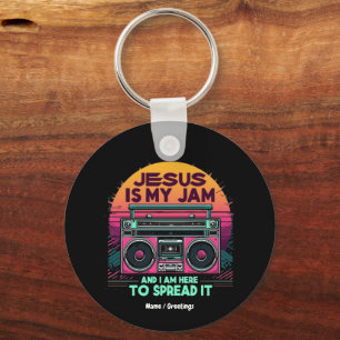 Jesus Is My Jam and I'm Here To Spread It Faith Key Ring
