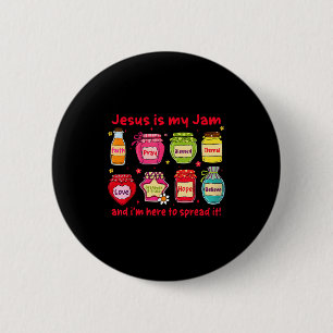 Jesus Is My Jam Christian Jesus Thanksgiving Fall 6 Cm Round Badge