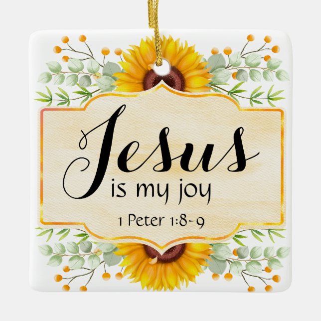 Jesus is my Joy Ceramic Ornament (Front)