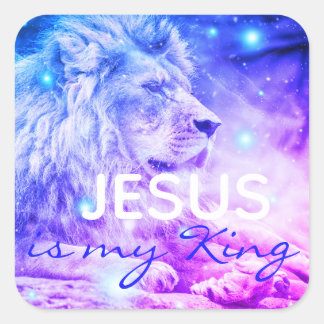 Jesus is my King | Christian Faith Lion Sticker