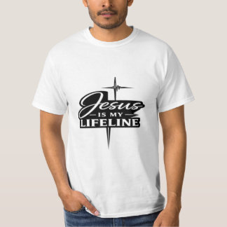 Jesus Is My Lifeline Christian Faith Graphic  T-Shirt