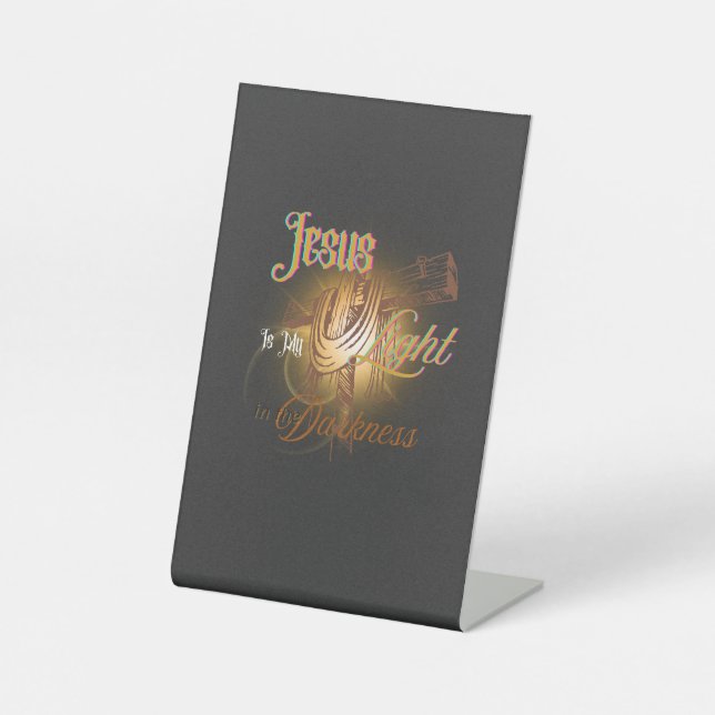  Jesus Is My Light – Halloween Shirt Pedestal Sign (Front)