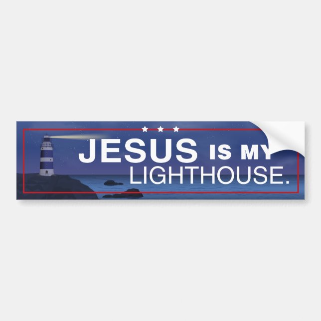 Jesus is my Lighthouse Bumper Sticker (Front)