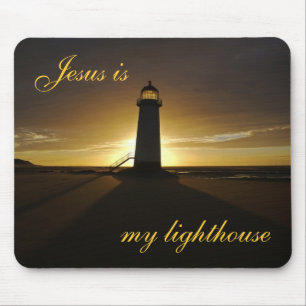 Jesus is My Lighthouse Mouse Mat