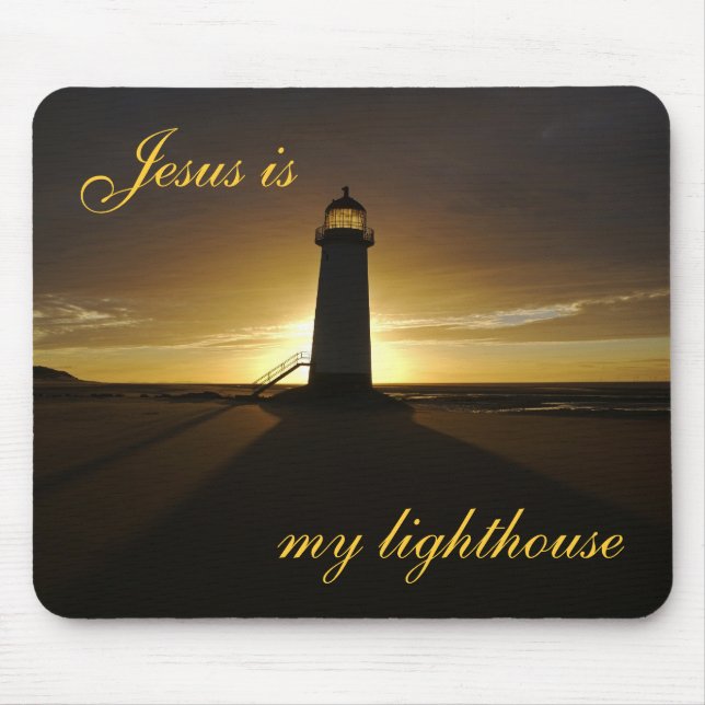 Jesus is My Lighthouse Mouse Mat (Front)