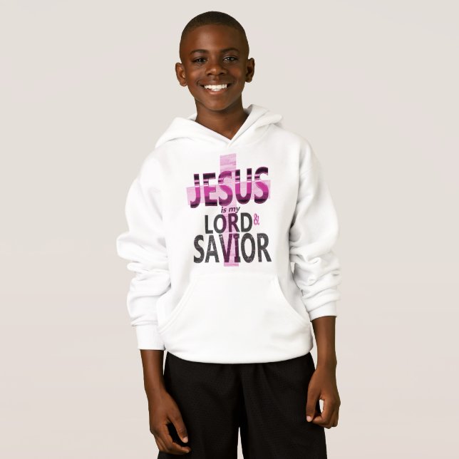 Jesus is My Lord and Saviour Kid's Hoodie (Front Full)