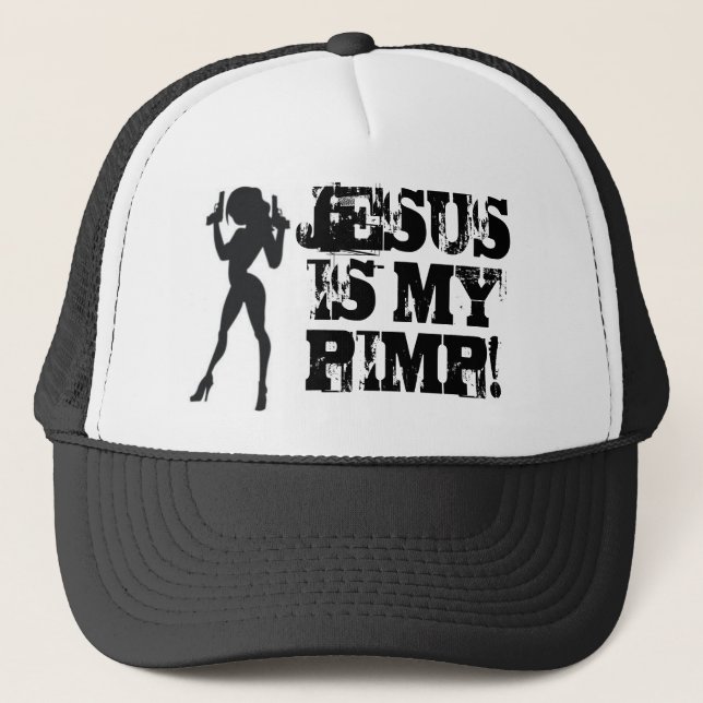 JESUS IS MY PIMP! TRUCKER HAT (Front)