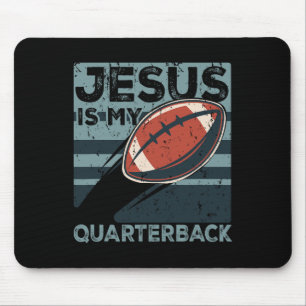 Jesus Is My Quarterback Christian Football Ball Sp Mouse Mat