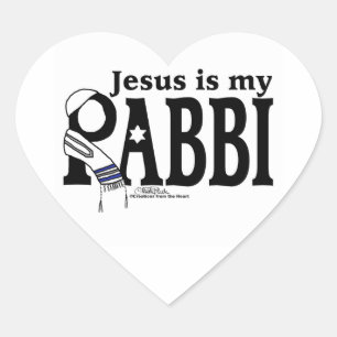 Jesus is my RABBI Heart Sticker