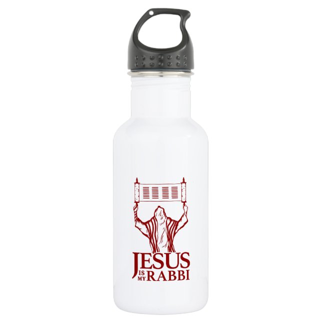 Jesus Is My Rabbi Water Bottle (Front)