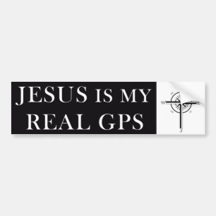 Jesus is my REAL GPS Bumper Sticker