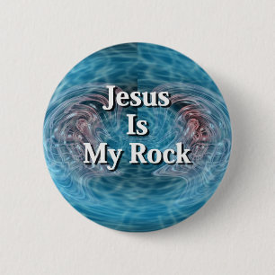 Jesus Is My Rock 6 Cm Round Badge