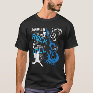 Jesus Is My Rock And Roll Musician Gift T-Shirt