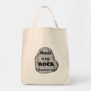 Jesus is my Rock Tote Bag