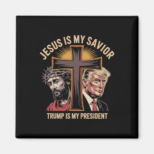 Jesus Is My Savior Trump Is My President Biblical  Magnet