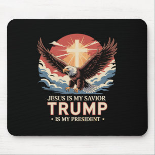 Jesus Is My Savior Trump Is My President Biblical Mouse Mat