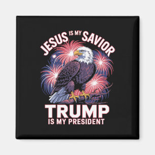 Jesus Is My Savior Trump Is My President Religious Magnet