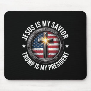 Jesus Is My Savior Trump My President Christian Co Mouse Mat