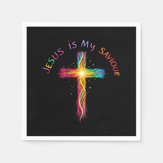 Jesus Is My Saviour A Faithful Reminder of Love Napkin (Front)