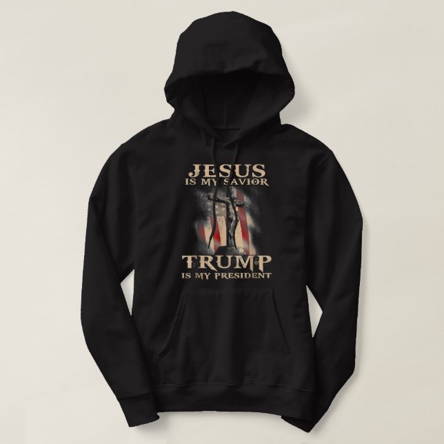Jesus Is My Saviour Fishing Is My Therapy Christia Hoodie (Design Front)