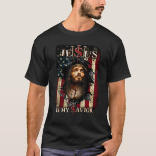 Jesus Is My Saviour Jesus Christian Bible America T-Shirt