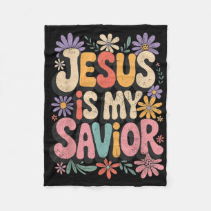 Jesus Is My Saviour My God My King My Lord Christi Fleece Blanket