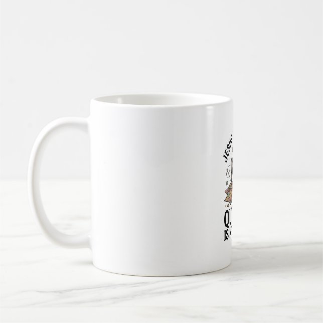 Jesus Is My Saviour Quilting Is My Therapy Coffee Mug (Left)