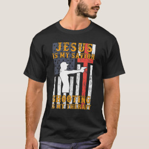 Jesus Is My Saviour Shooting Is My Therapy Hoodie T-Shirt