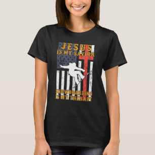 Jesus Is My Saviour Snowboarding Is My Therapy Hoo T-Shirt