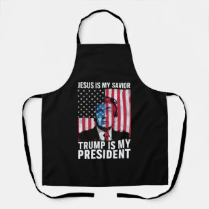 Jesus Is My Saviour Trump Is My President 2024 Apron