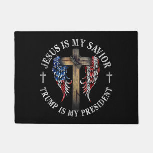 Jesus Is My Saviour Trump Is My President 2024 USA Doormat