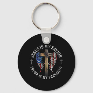Jesus Is My Saviour Trump Is My President 2024 Usa Key Ring