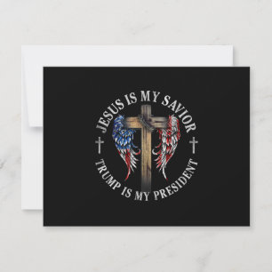 Jesus Is My Saviour Trump Is My President 2024 USA RSVP Card
