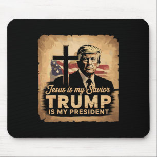 Jesus Is My Saviour Trump Is My President Biblical Mouse Mat