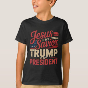Jesus Is My Saviour Trump Is My President Biblical T-Shirt