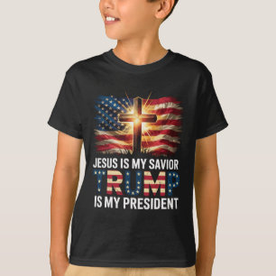 Jesus Is My Saviour Trump Is My President Pro-trum T-Shirt