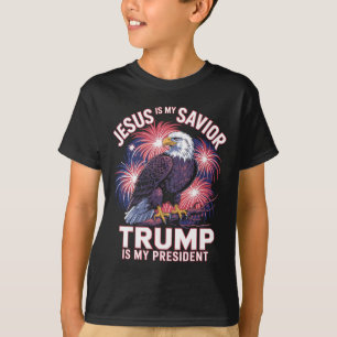 Jesus Is My Saviour Trump Is My President Religiou T-Shirt