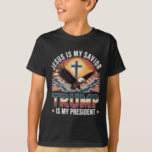 Jesus Is My Saviour Trump Is My President Religiou T-Shirt