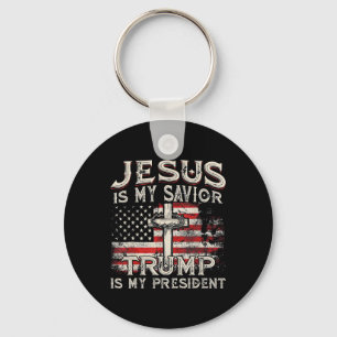 Jesus Is My Saviour Trump Is My President Trump 20 Key Ring