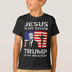 Jesus Is My Saviour Trump Is My President Trump 20 T-Shirt
