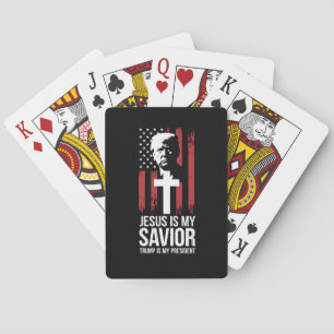 Jesus Is My Saviour Trump Is My President Trump US Playing Cards