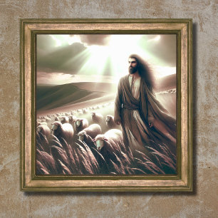 Jesus Is My Shepherd Christian Bible Art Poster