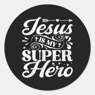 Jesus Is My Superhero - Christian Religious  Classic Round Sticker