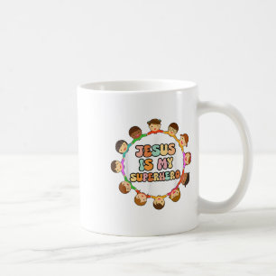 Jesus Is My Superhero Christian Toddler Sister Bro Coffee Mug