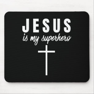 Jesus Is My Superhero Funny Vbs Camp Christian Sun Mouse Mat