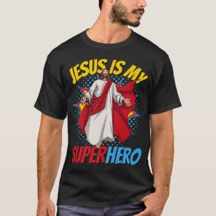 Jesus Is My Superhero Powerful Christian Comic Boo T-Shirt