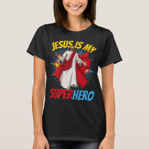 Jesus Is My Superhero Powerful Christian Comic Boo T-Shirt