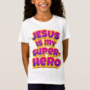 Jesus is My Superhero Women Girls Christian Faith  T-Shirt