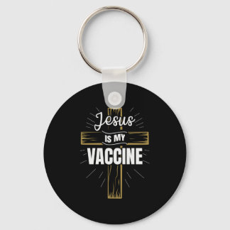 Jesus Is My Vaccine Christian Faith Key Ring