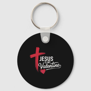 Jesus Is My Valentine Christian Love Key Ring
